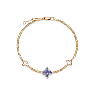 Браслет из красного золота с бриллиантом