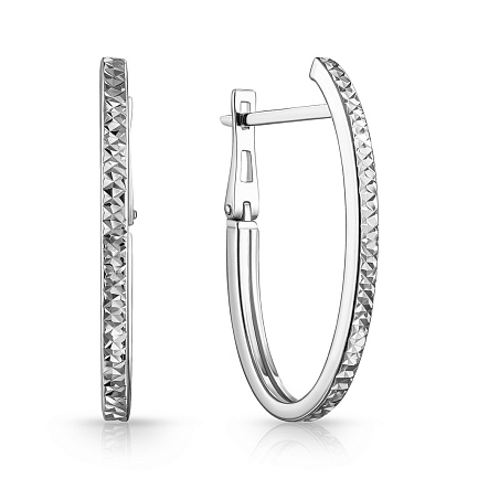 Серьги с английским замком из серебра