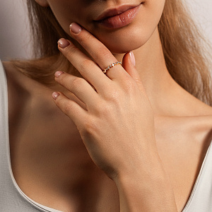 Кольцо из желтого золота с бриллиантами