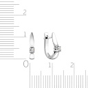 Серьги с английским замком из белого золота с бриллиантами