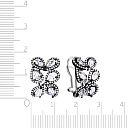 Серьги с французским замком из белого золота с бриллиантами