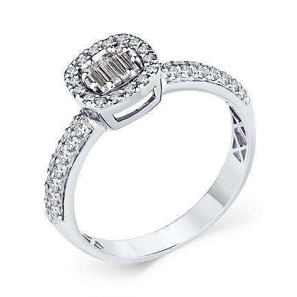 Кольцо из белого золота с бриллиантами