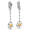 Серьги с английским замком из белого золота с бриллиантами