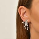 Серьги из белого золота с бриллиантами