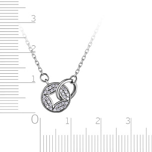 Колье из серебра с фианитом