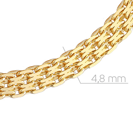 Браслет автомат из желтого золота