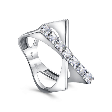 Кольцо из серебра с топазами