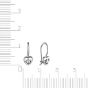 Серьги детские из серебра с фианитом