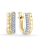 Серьги из желтого золота с бриллиантами