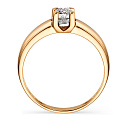 Кольцо из красного золота с бриллиантом