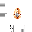 Подвеска из красного золота с бриллиантом