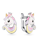 Серьги детские из серебра с позолотой