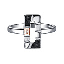 Кольцо из серебра с бриллиантом