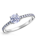 Кольцо из белого золота с бриллиантами