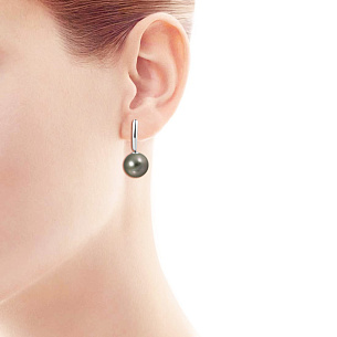 Серьги из белого золота с жемчугом