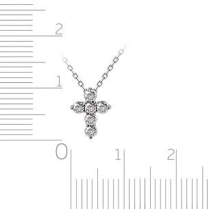 Колье из белого золота с бриллиантом