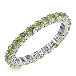 Кольцо из серебра с цирконием