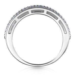 Кольцо из серебра с фианитом