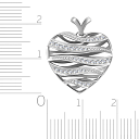 Подвеска из белого золота с фианитом