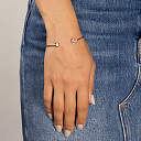 Браслет жесткий из красного золота с аметистом