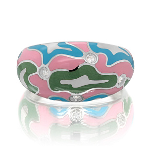 Кольцо из серебра с фианитами