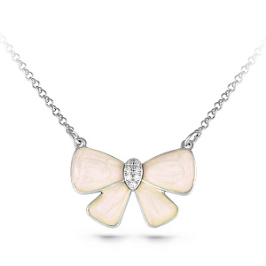 Колье из серебра с фианитами