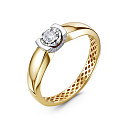 Кольцо из желтого золота с бриллиантами