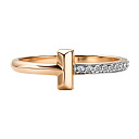 Кольцо из красного золота с бриллиантами