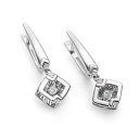 Серьги с английским замком из  золота