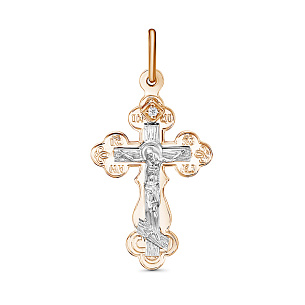 Крест из серебра с фианитом