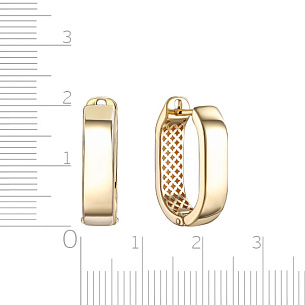 Серьги Конго из желтого золота