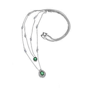 Колье из серебра с фианитом