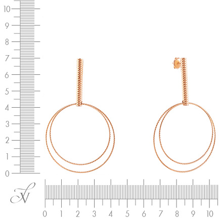 Серьги из серебра с позолотой