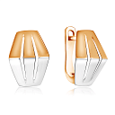 Серьги из комбинированного золота