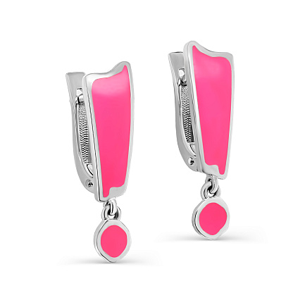 Серьги с английским замком из серебра