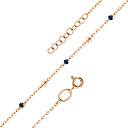 Браслет декоративный из красного золота с сапфирами