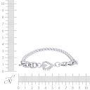 Браслет декоративный из серебра с фианитом