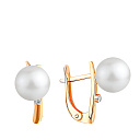 Серьги с английским замком из красного золота