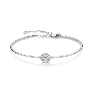 Браслет из белого золота с бриллиантом