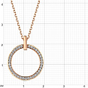 Колье из красного золота с фианитами