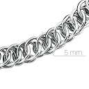 Цепь ручной работы из серебра, плетение персидское