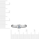 Кольцо из белого золота с бриллиантом