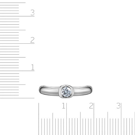 Кольцо из белого золота с бриллиантом