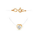 Колье из красного золота с фианитом