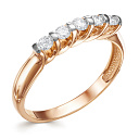 Кольцо из красного золота с бриллиантами