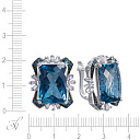 Серьги из белого золота с бриллиантами, топазами