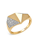 Кольцо из желтого золота с бриллиантами