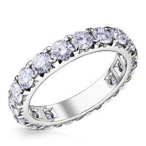 Кольцо из белого золота с бриллиантами