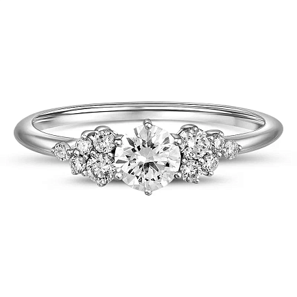 Кольцо из белого золота с бриллиантами