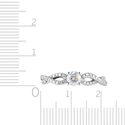 Кольцо из белого золота с бриллиантами